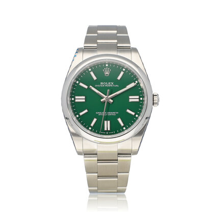 Oyster Perpetual 41 steel green domed Oyster - Bulbasaur - 2023 B+P | NEW ROLEX SERVICE
