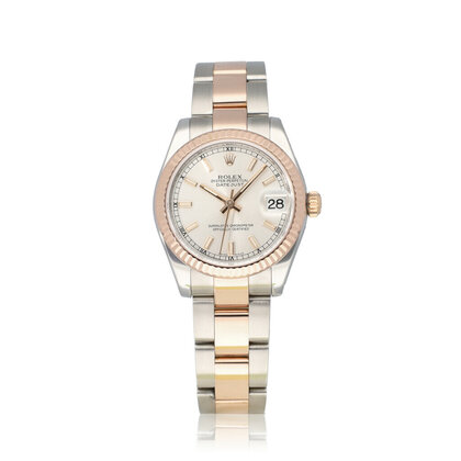 Datejust 31 steel - rose gold pink / sundust 2012 box + papers