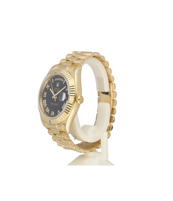 Rolex Day-Date II 41 yellow gold black President 2014 B+P | NEW ROLEX SERVICE