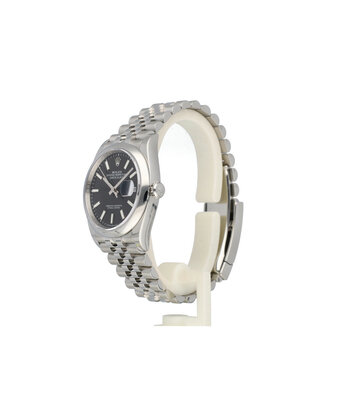 Rolex Datejust 36 steel black domed Jubilee 2022 box + papers