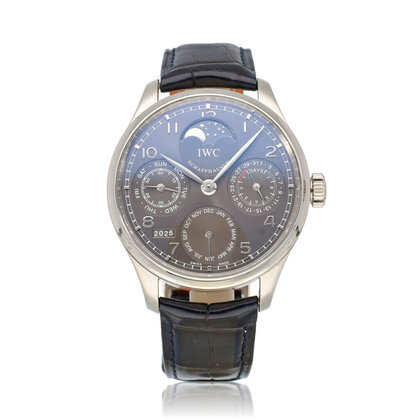 Portugieser Perpetual Calendar 44 white gold grey - slate 2012 box + papers