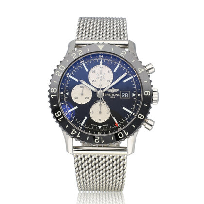 Chronoliner  46 steel black mesh 2016 box + papers