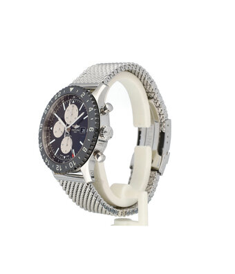 Breitling Chronoliner  46 steel black mesh 2016 box + papers