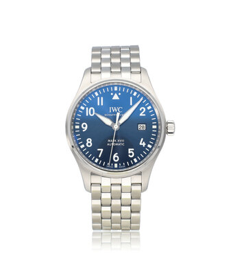 IWC Pilot's Watch Mark XVIII 40 steel blue Le Petit Prince 2016 box + papers