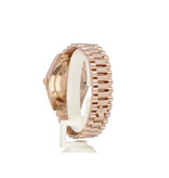 Rolex Day-Date 40 rose gold choco diamond / baguette President 2023 box + papers