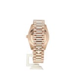 Rolex Day-Date 40 rose gold choco diamond / baguette President 2023 box + papers