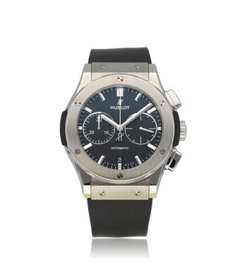 Hublot Classic Fusion Chronograph 45 steel black 2024 box + papers