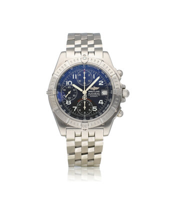 Breitling Chronomat Blackbird  steel black 2003 box + papers