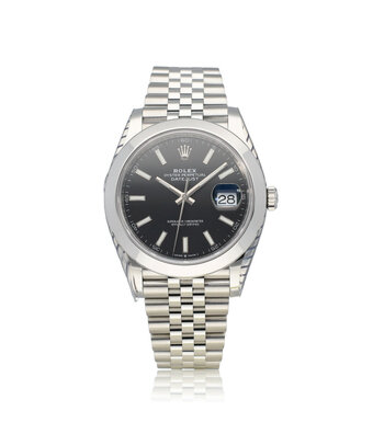 Rolex Datejust 41 steel black index domed Jubilee 2020 B+P | NEW ROLEX SERVICE