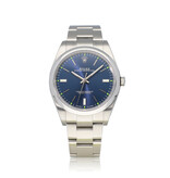 Rolex Oyster Perpetual 39 steel blue / green 2017 B+P | NEW ROLEX SERVICE