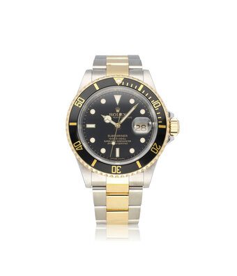 Rolex Submariner Date 40 steel - gold black 2009 + papers | ONE OF THE LAST