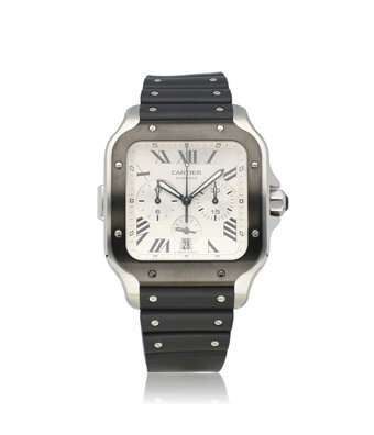 Cartier Santos de Cartier Chronograph  2023 B+P | NEW CARTIER SERVICE