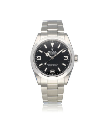 Rolex Explorer  40 steel black domed Oyster 2024 box + papers