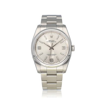 Oyster Perpetual  steel silver 2008 box + papers | NEW ROLEX SERVICE