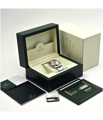 Rolex Oyster Perpetual  steel silver 2008 box + papers | NEW ROLEX SERVICE