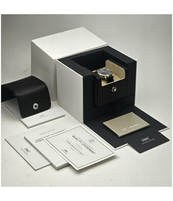 IWC Portofino Midsize Automatic 37 steel grey diamond alligator strap 2022 box + papers