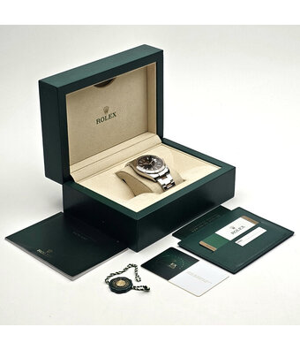 Rolex Datejust 41 steel - rose gold choco Oyster 2018 B+P | NEW ROLEX SERVICE