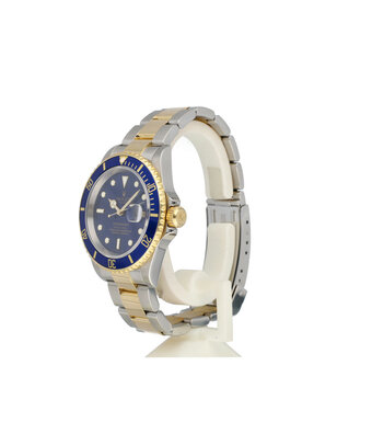 Rolex Submariner Date 40 steel - gold blue / bluesy Oyster 2006 + papers