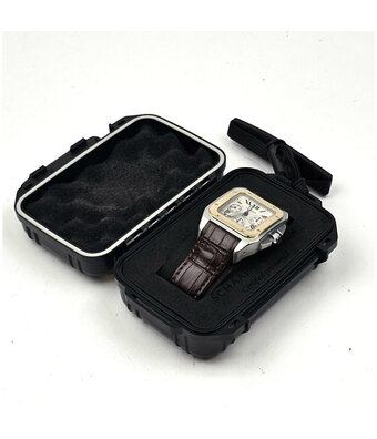 Cartier Santos de Cartier 100 Chronograph  XL steel - yellow gold - alligator strap - ref. 2740 |