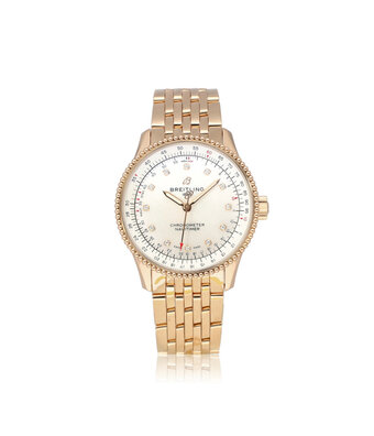 Breitling Navitimer Automatic 35 rose gold MOP diamond 2022 B+P | CURRENT LIST € 35.500,-