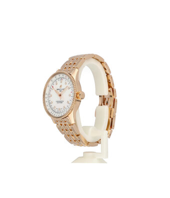 Breitling Navitimer Automatic 35 rose gold MOP diamond 2022 B+P | CURRENT LIST € 35.500,-