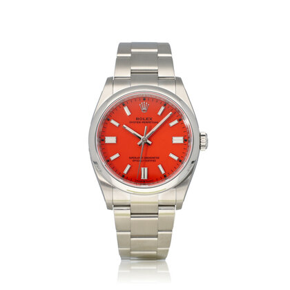 Oyster Perpetual 36 steel coral red charmander Oyster 2021 box + papers