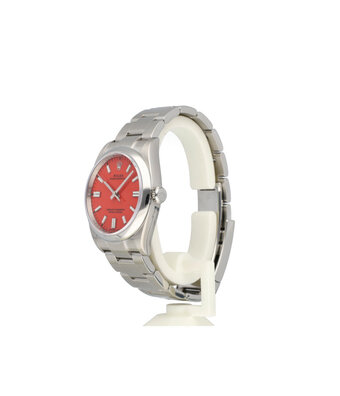 Rolex Oyster Perpetual 36 steel coral red charmander Oyster 2021 box + papers