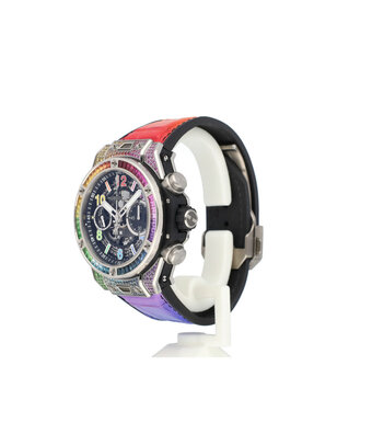 Hublot Big Bang Unico Titanium Chronograph Rainbow 42 skeleton 2025 box + papers