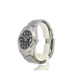 Rolex Datejust 41 steel - white gold black fluted Oyster 2023 box + papers