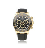 Rolex Daytona  40 Oysterflex yellow gold rubber black diamond 2022 B+P
