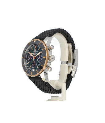 Breitling Superocean Heritage B01 Chronograph 44 steel - rose gold green rubber limited 2022 B+P