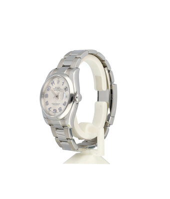 Rolex Datejust 36 steel silver deco arab mesh Oyster 2017 + papers