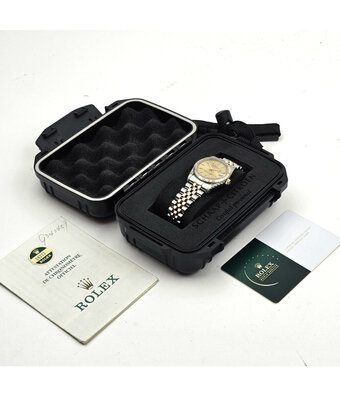 Rolex Datejust 31 NEW ROLEX SERVICE | 1986 + papers steel / gold champagne