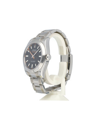 Rolex Milgauss 40 steel black / orange 2015 box + papers
