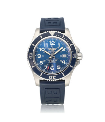 Breitling Superocean  44 steel blue 2015 B+P | NEW BREITLING SERVICE