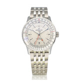 Breitling Navitimer Automatic GMT 41 steel silver 2024 box + papers