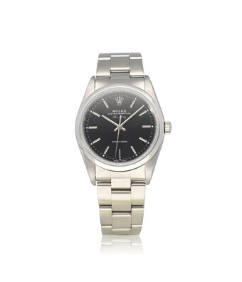 Rolex Air-king 34 steel black domed Y-serial 2002 Oyster