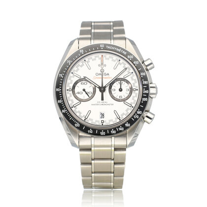 Speedmaster Racing Chrono 44 steel black ceramic white 2025 box + papers