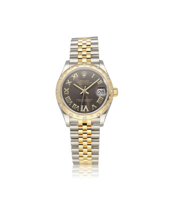 Rolex Datejust 31 steel - gold diamond grey roman Jubilee 2021 box + papers