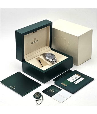 Rolex Datejust 41 steel blue index domed Oyster 2018 B+P | NEW ROLEX SERVICE