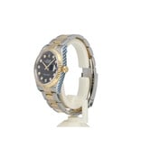 Rolex Datejust 36 NEW ROLEX SERVICE | steel - gold black diamond 2019 B+P