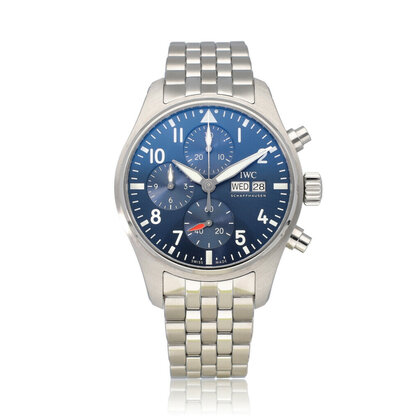 Pilot's Watch Chronograph 41 steel blue 2021 box + papers