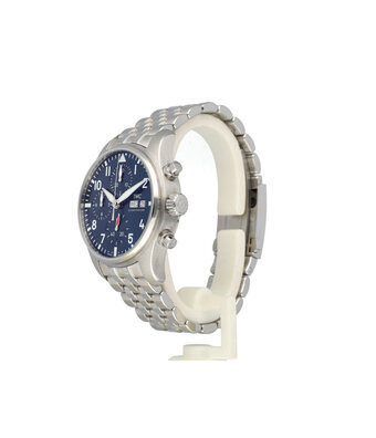 IWC Pilot's Watch Chronograph 41 steel blue 2021 box + papers