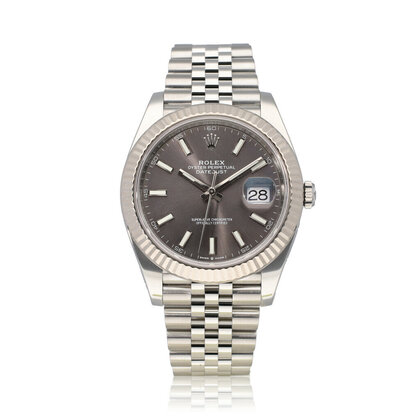 Datejust II 41 steel rhodium - slate - grey fluted Jubilee 2021 box + papers