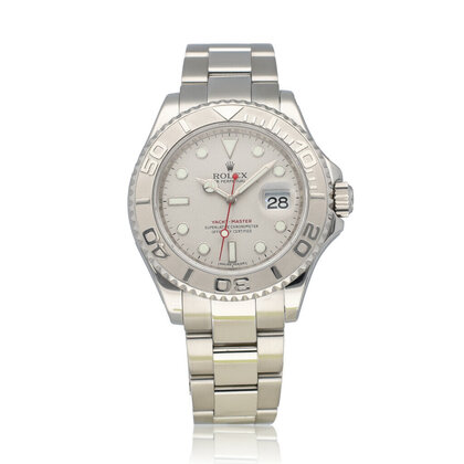 Yacht-master 40 steel - platinum - red - 2009 box + papers