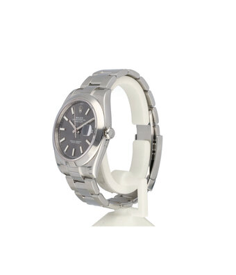 Rolex Datejust 41 steel grey - slate Oyster 2021 B+P | NEW ROLEX SERVICE