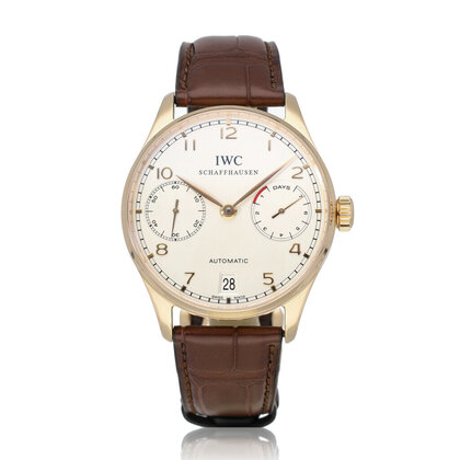 Portugieser Automatic 7 days Power Reserve 42 NEW IWC STRAP | rose gold zilver