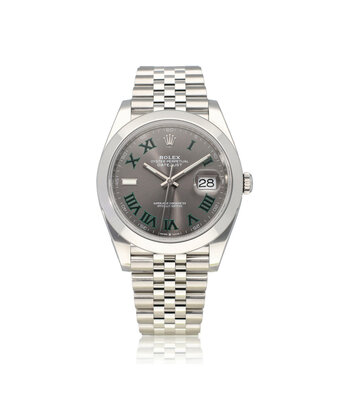 Rolex Datejust 41 steel Wimbledon grey Jubilee 2022 box + papers