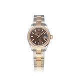 Rolex Lady-Datejust 28 steel - rose gold Oyster choco 2024 box + papers