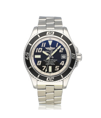 Breitling Superocean  42 steel black 2013 box + papers